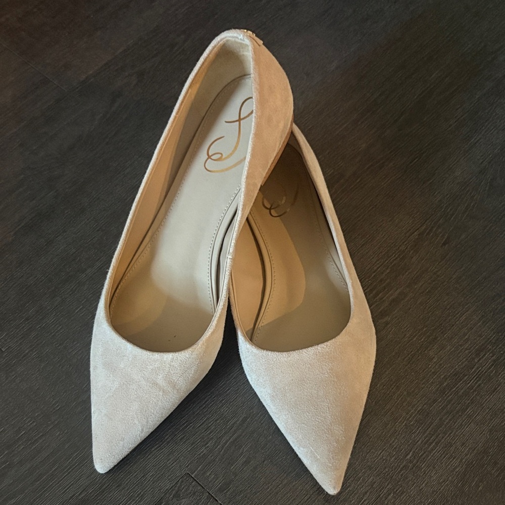 Sam Edelman Beige Pointed Toe Flats